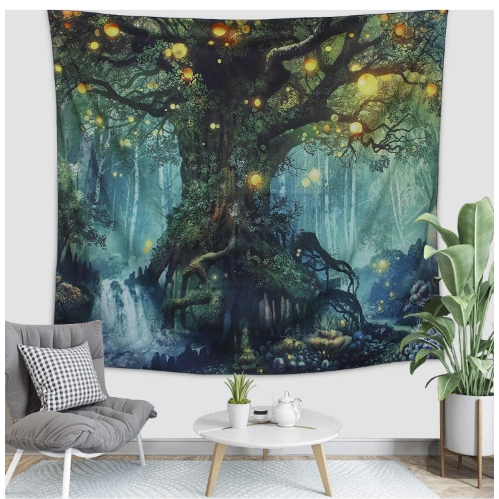 Fairy Forest Dreamy Enchanted Nature Fairytale Tapestry Wall Decor/Art/Yoga Mat - Picture 6 of 6